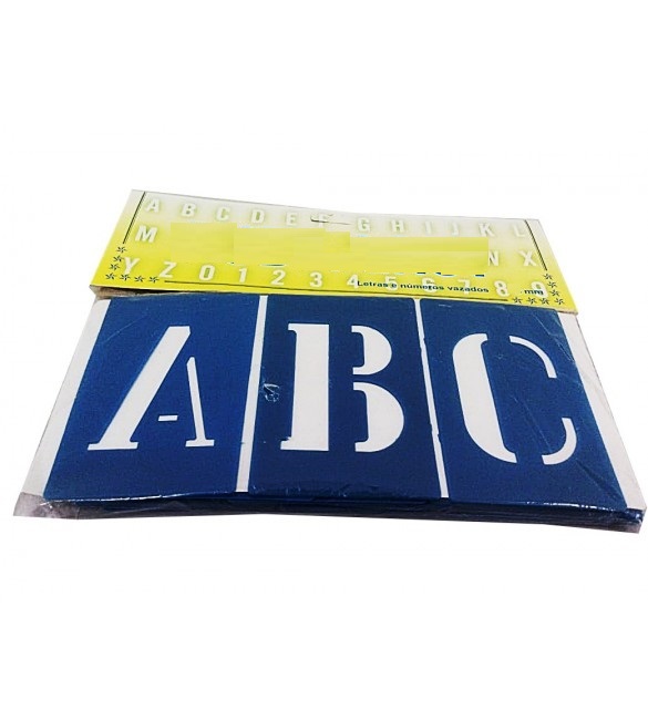 LETRAS 25 MM Gabarito budeplast